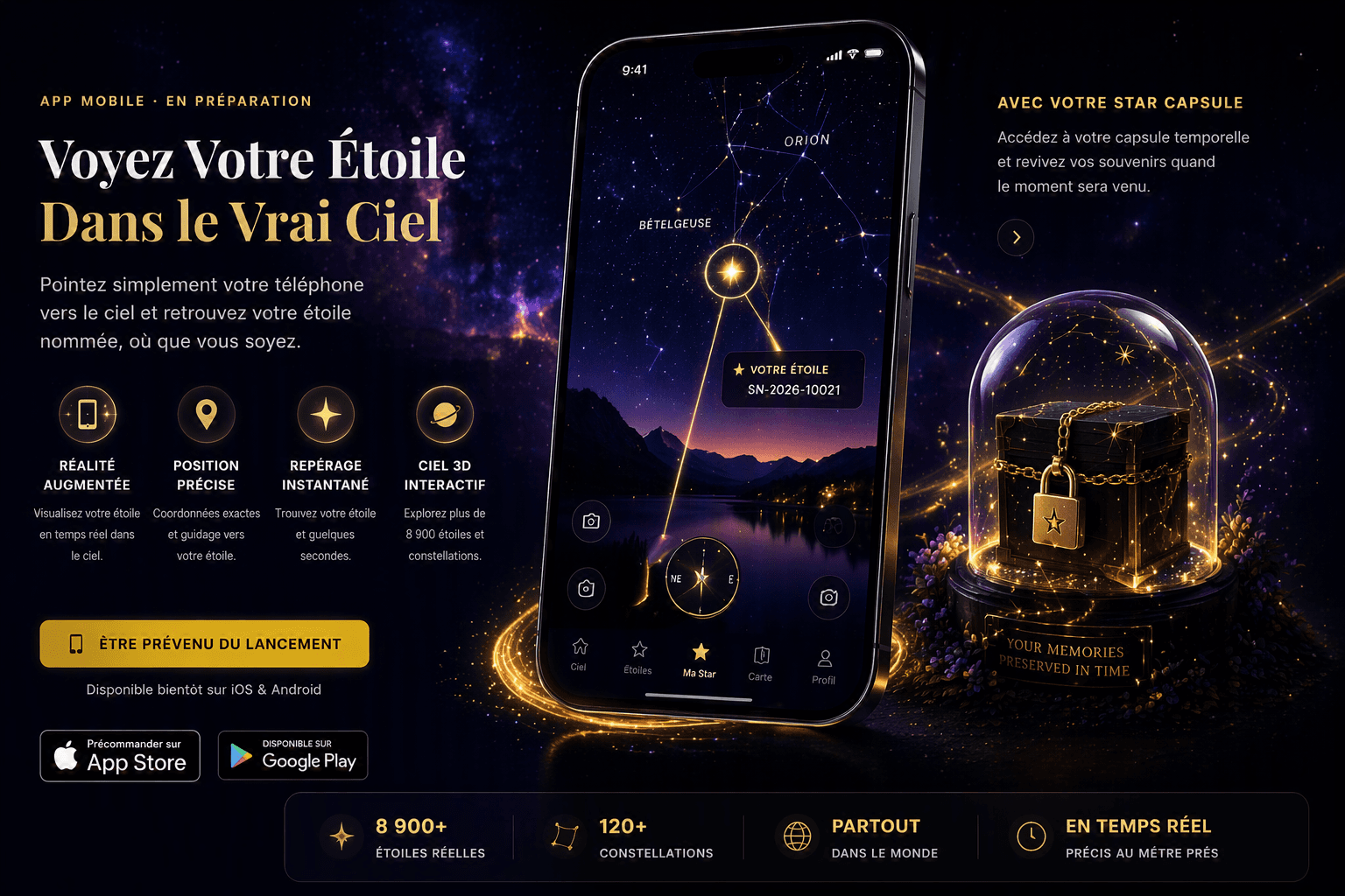 Application StarNomina — Voyez votre étoile dans le vrai ciel avec la réalité augmentée